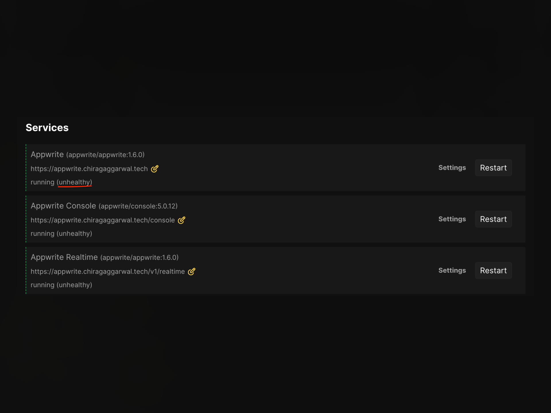 Container Health Checks Failing