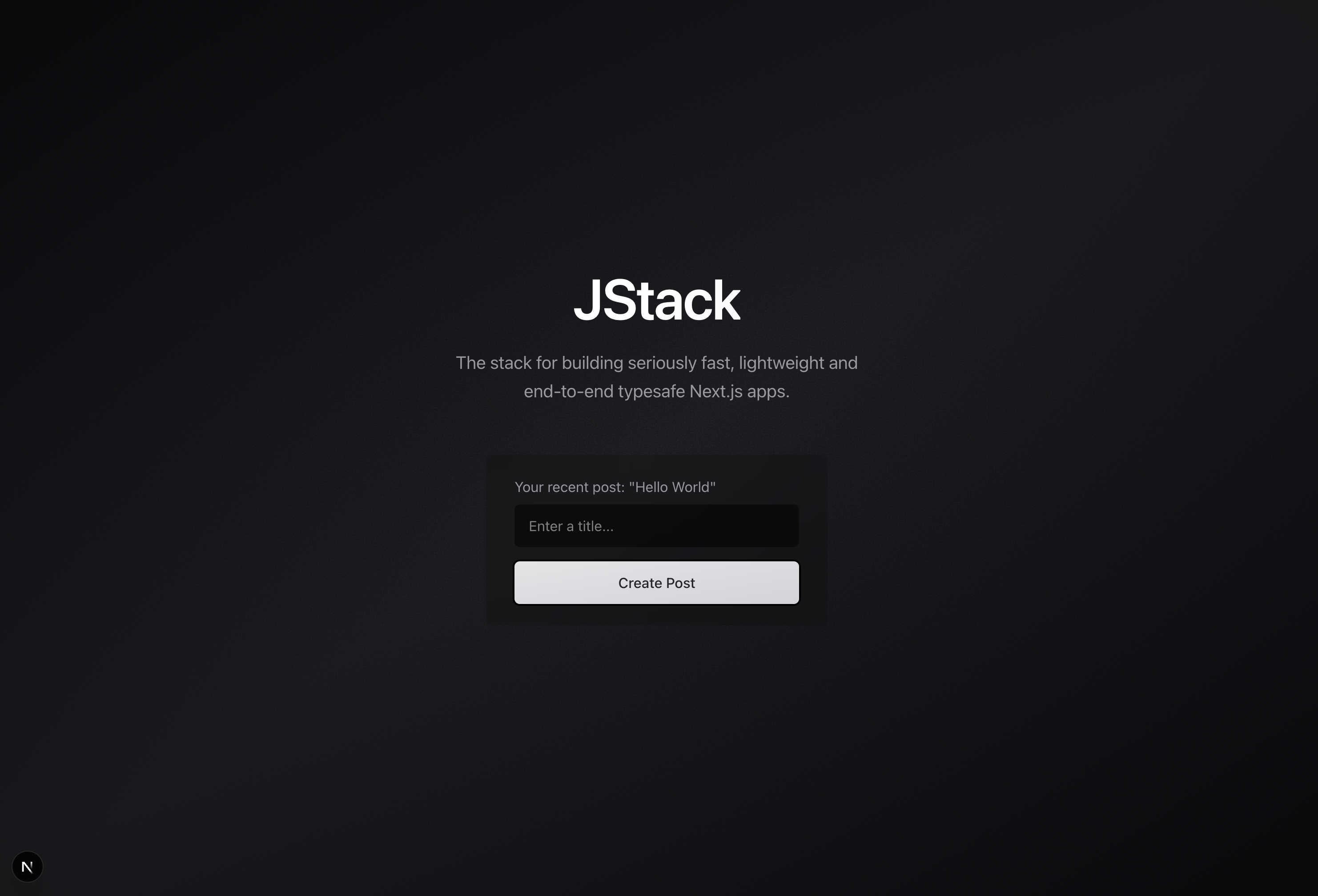 JStack landing page